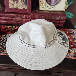 Eddie Bauer Bucket Hat S/M Nylon Boonie Sun Hat White Outdoor Unisex